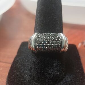 David Yurman Pave Metro Black Diamonds Ring